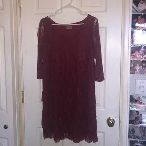 Wrangler L maroon dress. never worn!